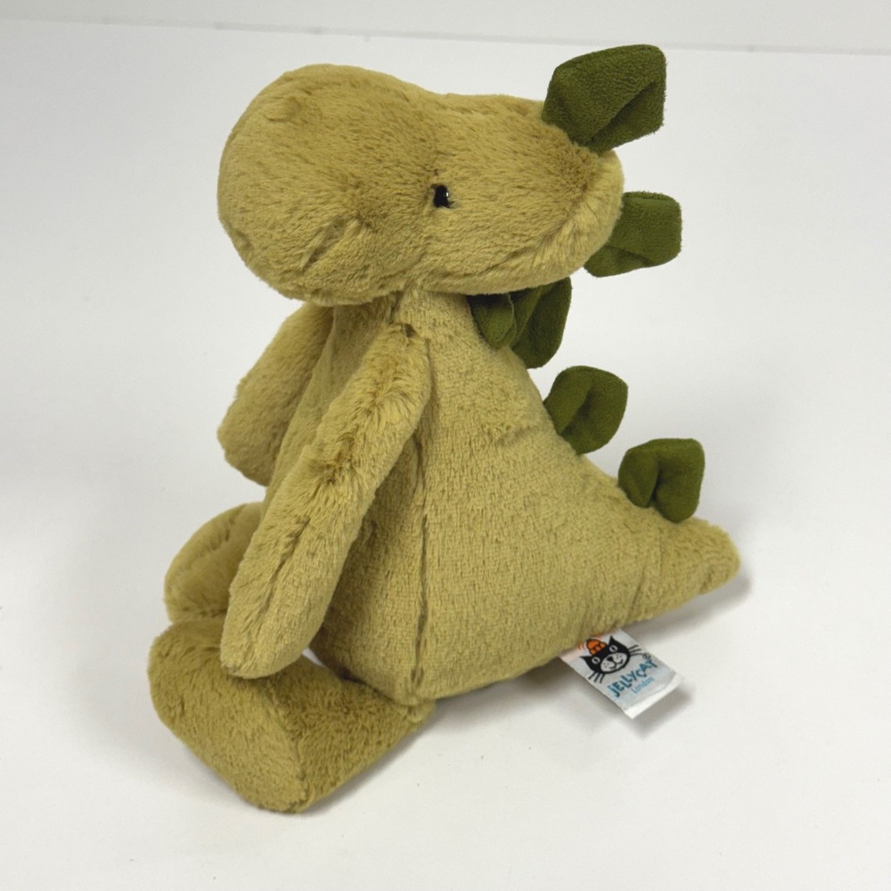 Jellycat Bashful Dino Dinosaur Plush Stuffed Animal Olive Green